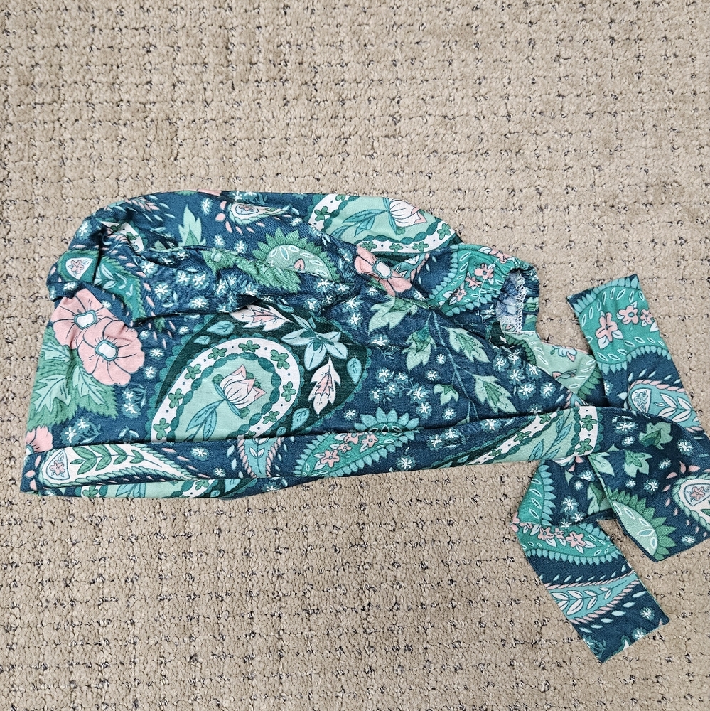 Women's Paisley Floral Euro scrub cap
